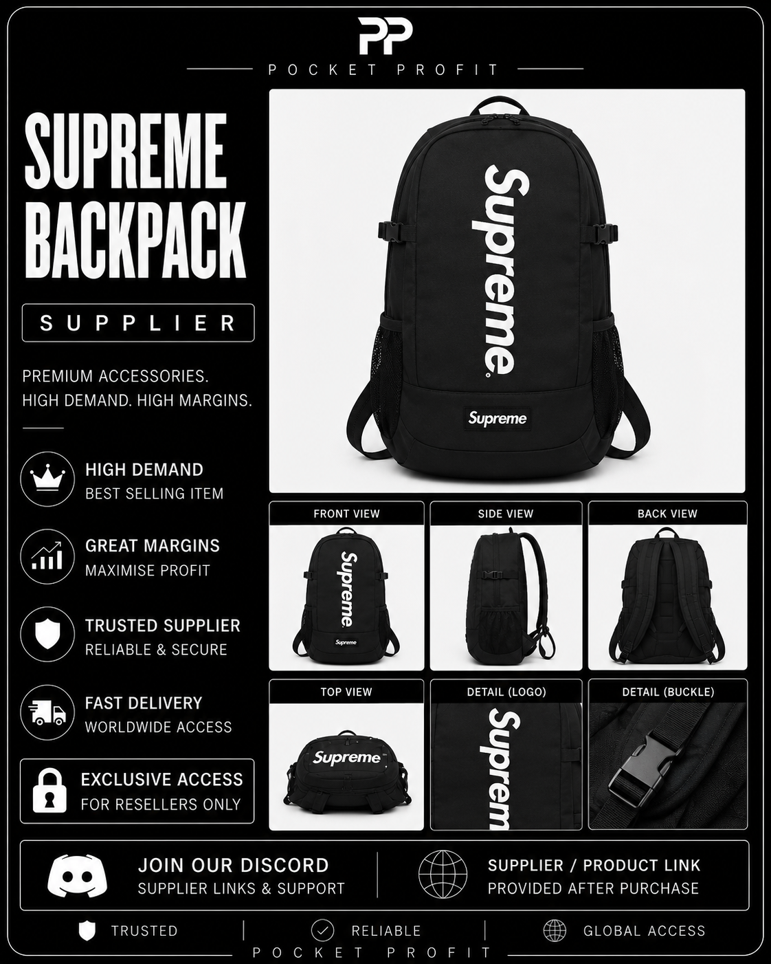 Supreme Backpack Supplier