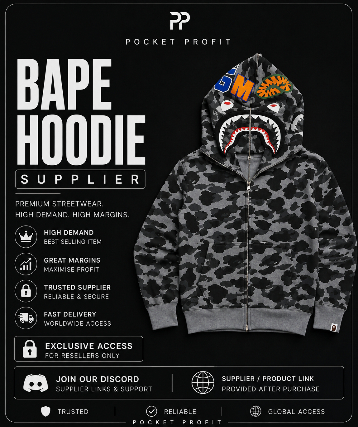 Bape Hoodie Supplier
